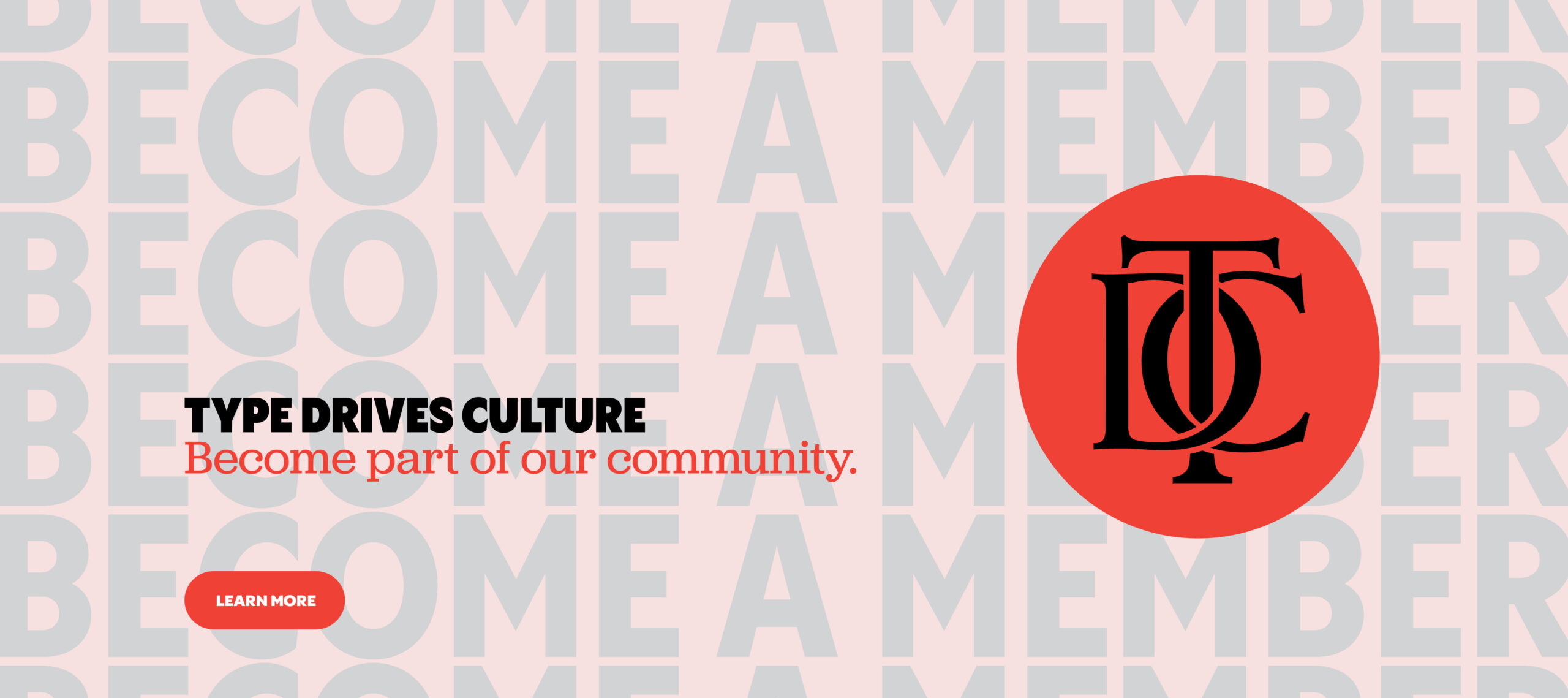 type directors club membership banner that links to more information about how to get a membership